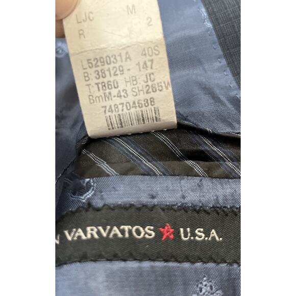 John Varvatos Navy Blue Men's Size‎ 40S Blazer Sportcoat Wool - Picture 6 of 11